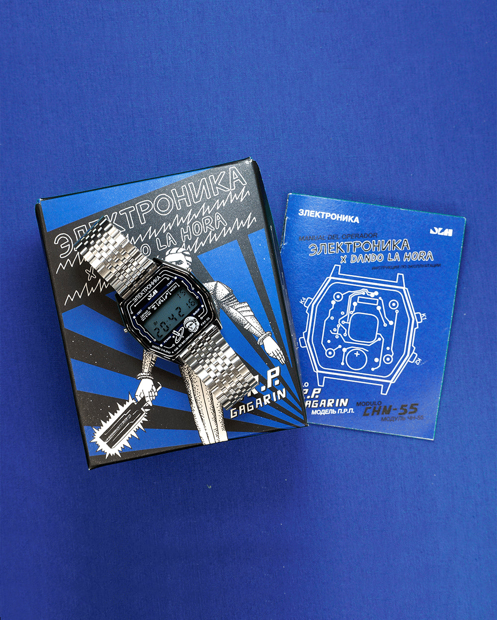 Reloj Elektronika x Dando la Hora P.R.P. 03 Gagarin Módulo "ЧН-55"