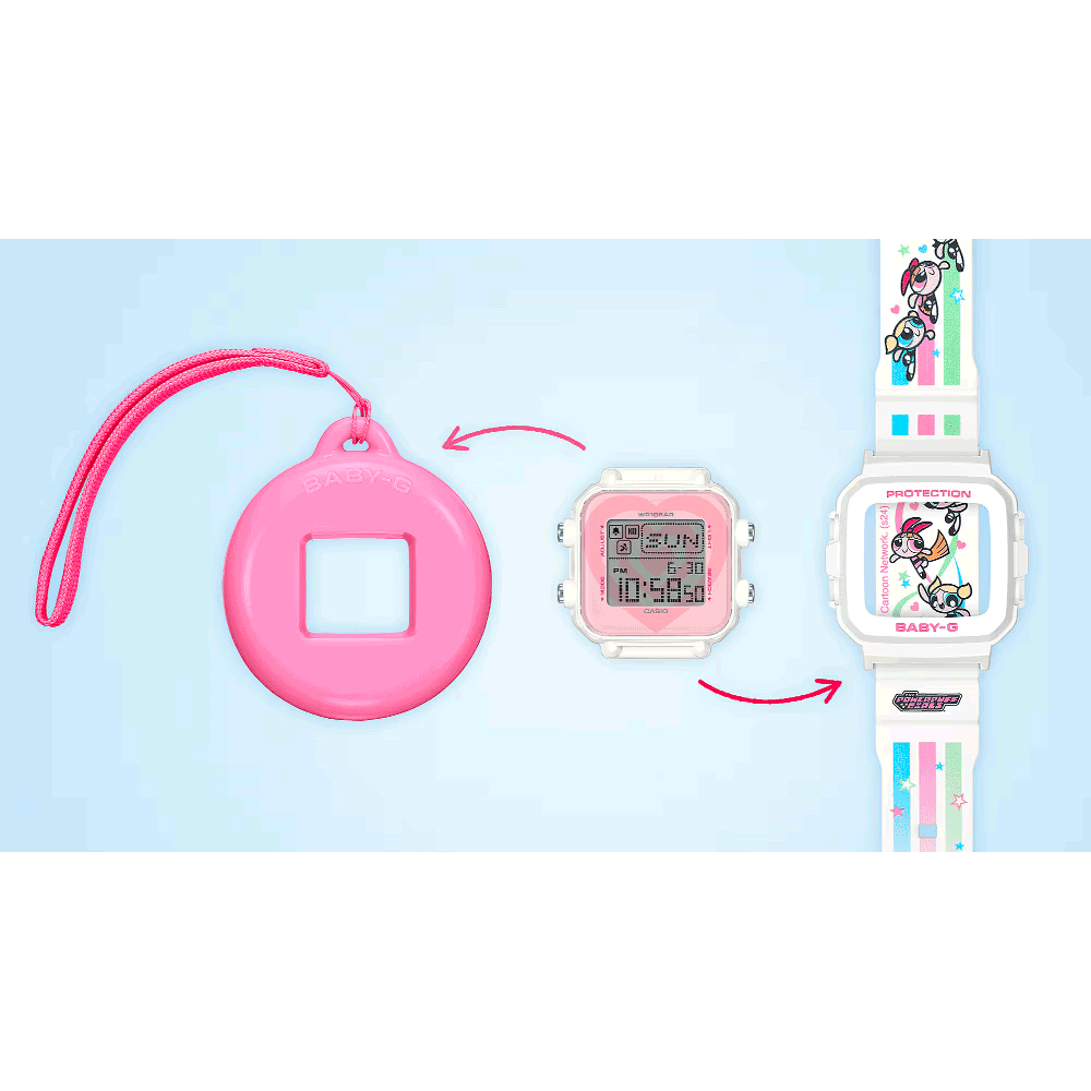 Reloj Casio Baby-G + Plus BGD-10KPP-7JR 10BAR Las Chicas Superpoderosas JDM