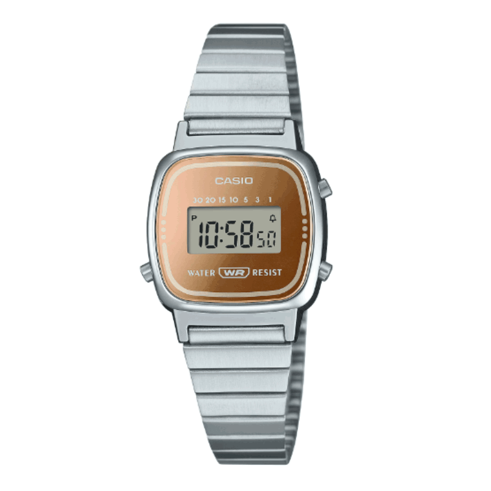 Reloj Casio Vintage LA670WES-4A Plateado/Cafe