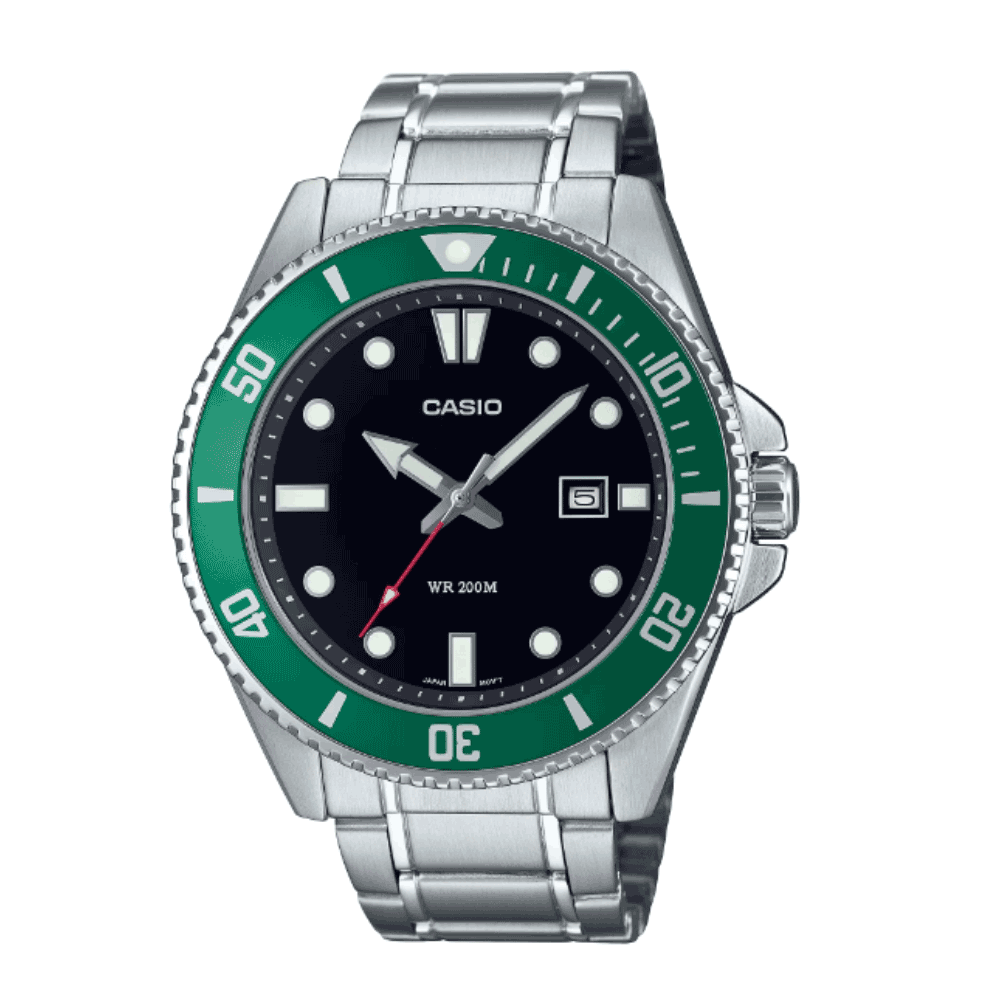 Reloj Casio Submariner Marlin Duro MDV-107D-3AV Kermit Buceo