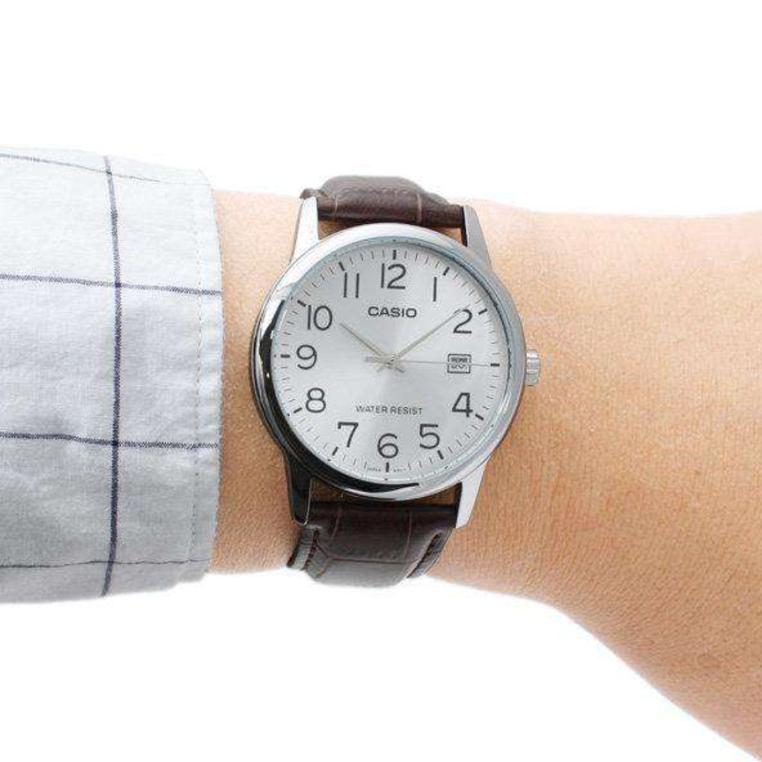 Reloj Casio Análogo MTP-V002L-7B2 Correa de Cuero