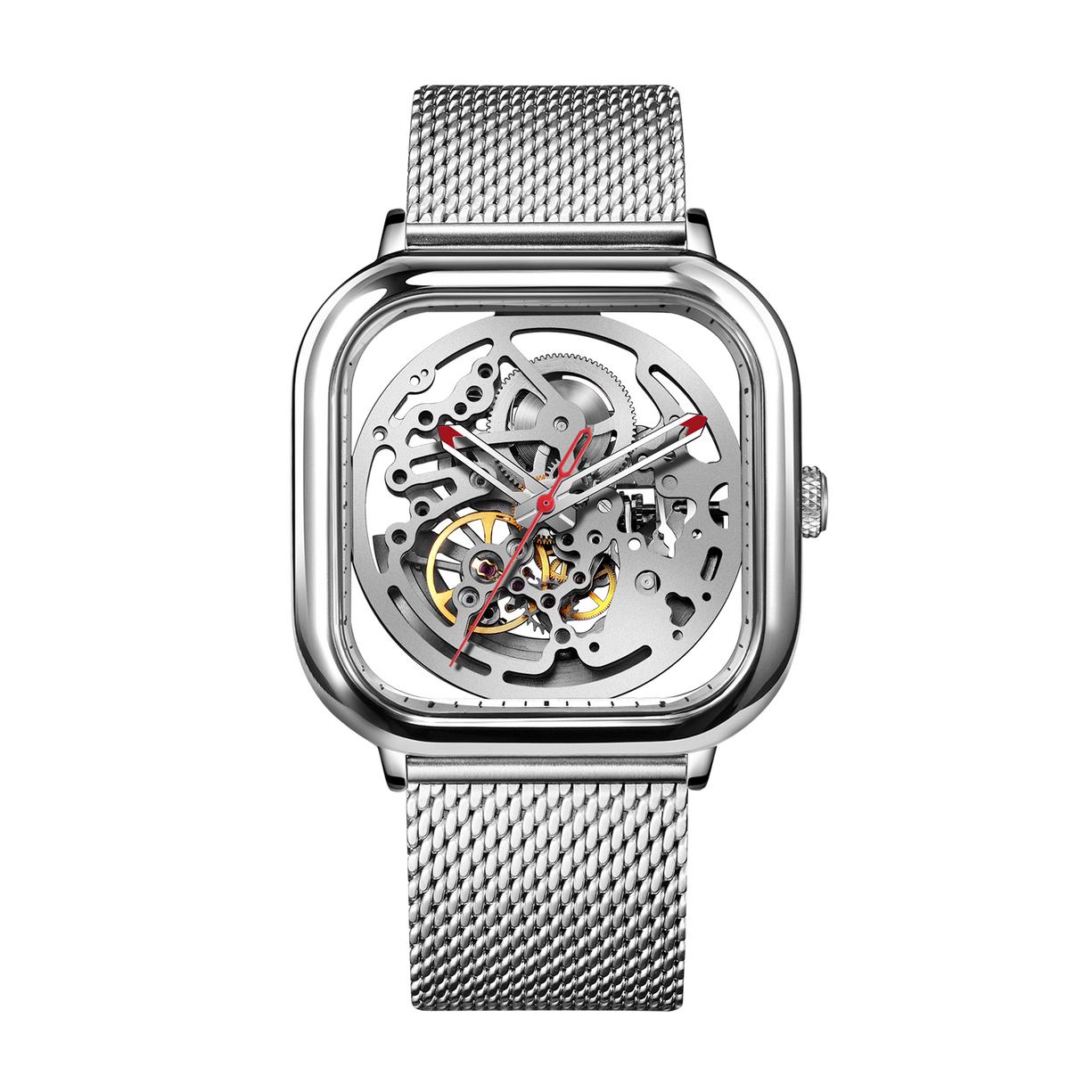 Reloj Ciga Design C Series Skeleton Automático Acero 40mm Plateado