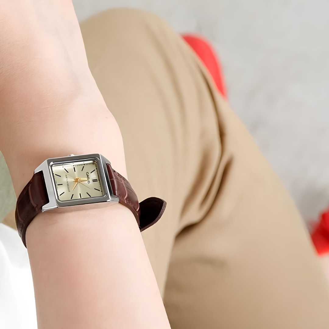 Reloj Casio Tank Análogo LTP-V007L-9E Cuero