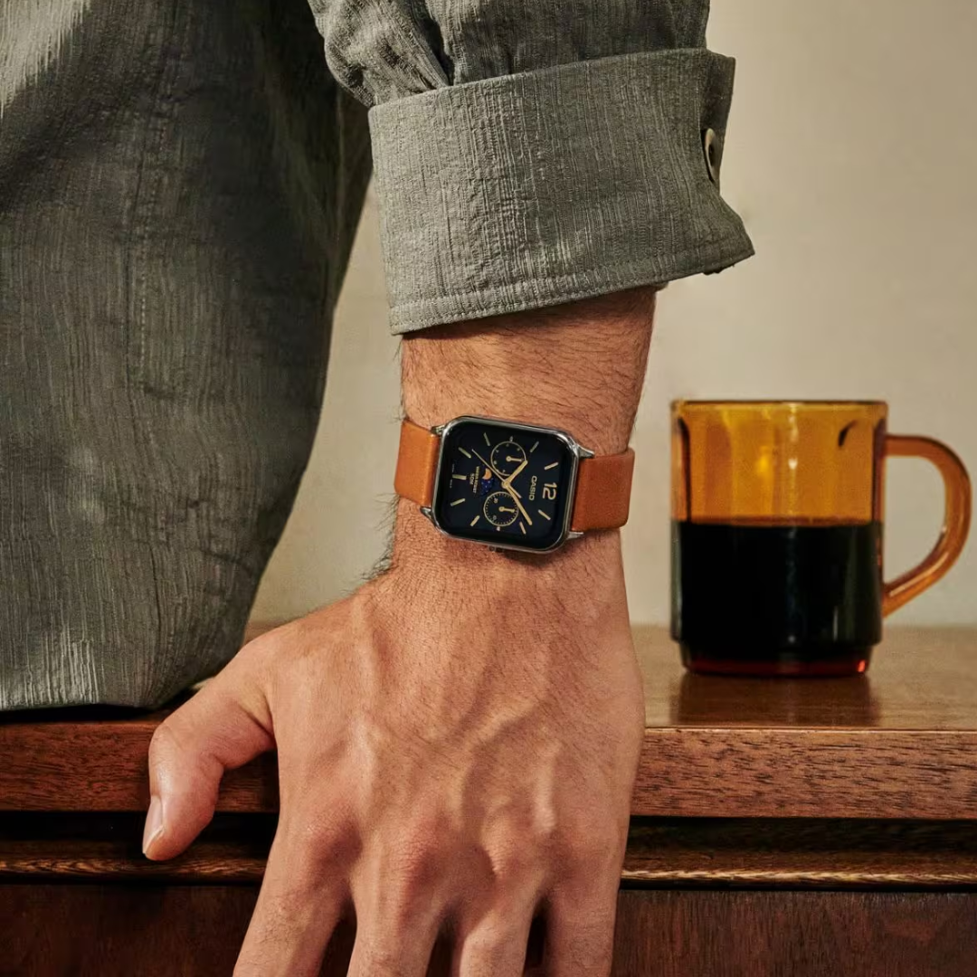 Reloj Casio Análogo MTP-M305L-1AV Moonphase Correa de Cuero