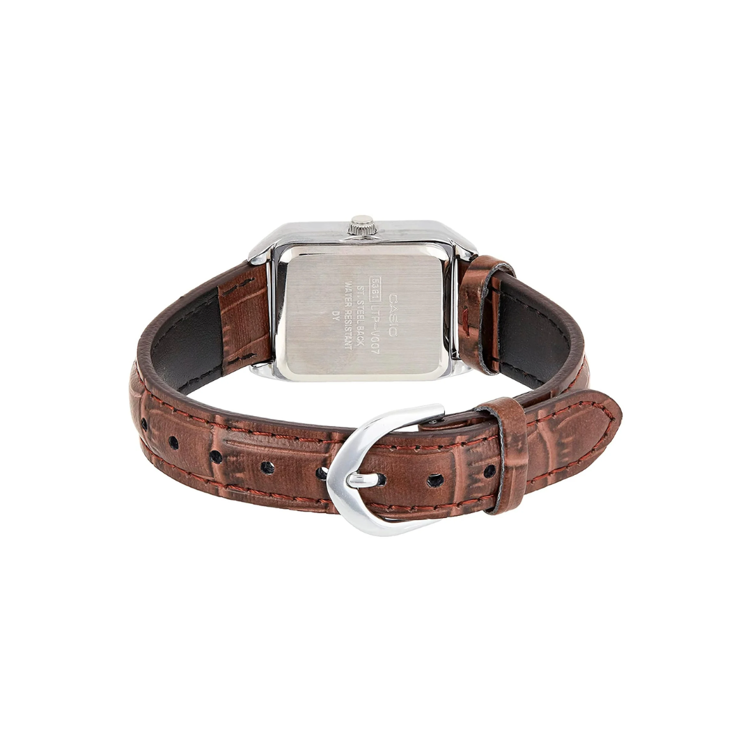 Reloj Casio Tank Análogo LTP-V007L-9E Cuero