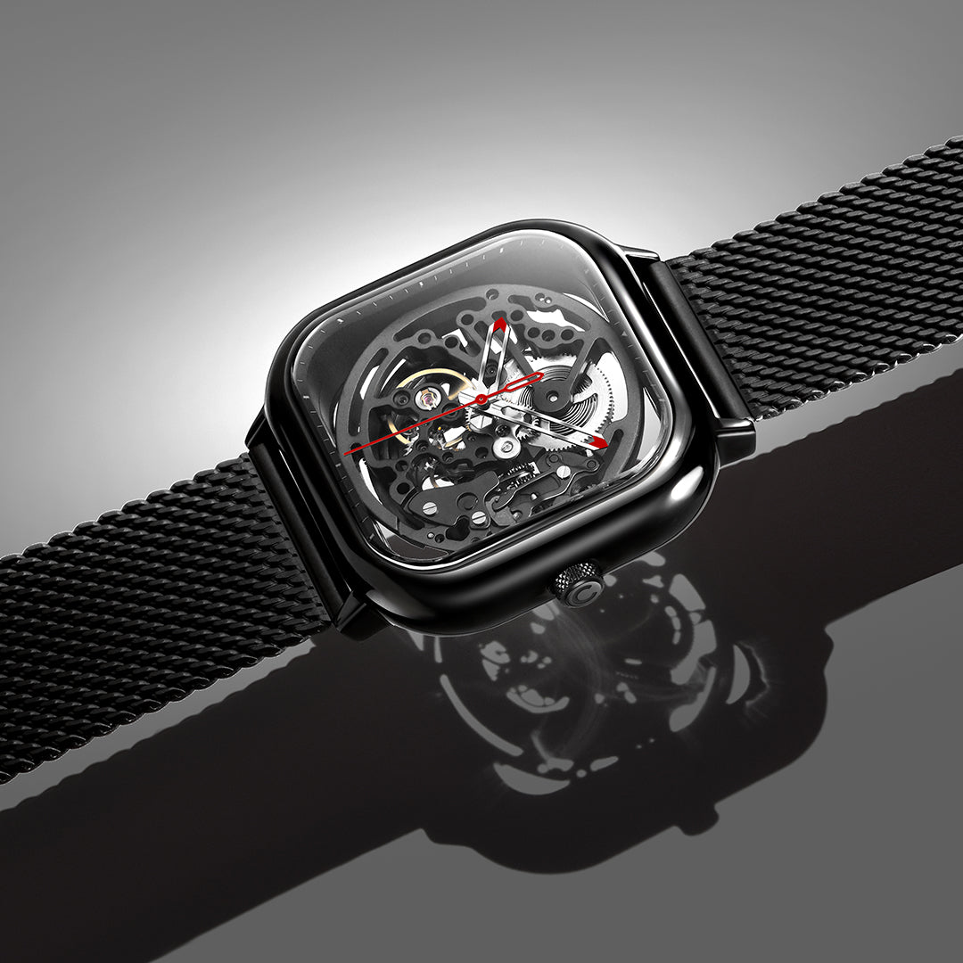 Reloj Ciga Design C Series Skeleton Automático Acero 40mm Negro