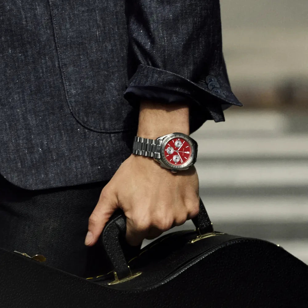 Reloj Bulova Lunar Pilot 96K115 Archive Series Chronograph Rojo 43,5 mm