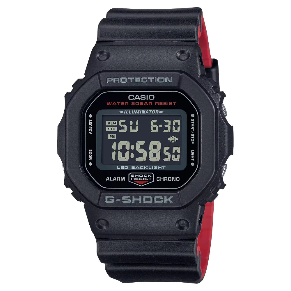 Reloj Casio G-Shock Vintage DW-5600UHR-1 Pantalla Negativa – Dando