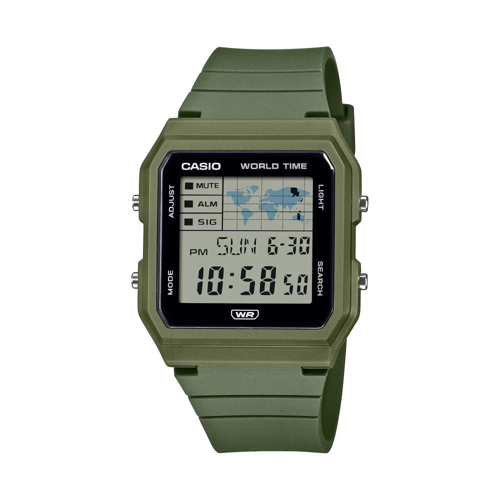 Reloj Casio Vintage LF-30W-3A World Time Verde