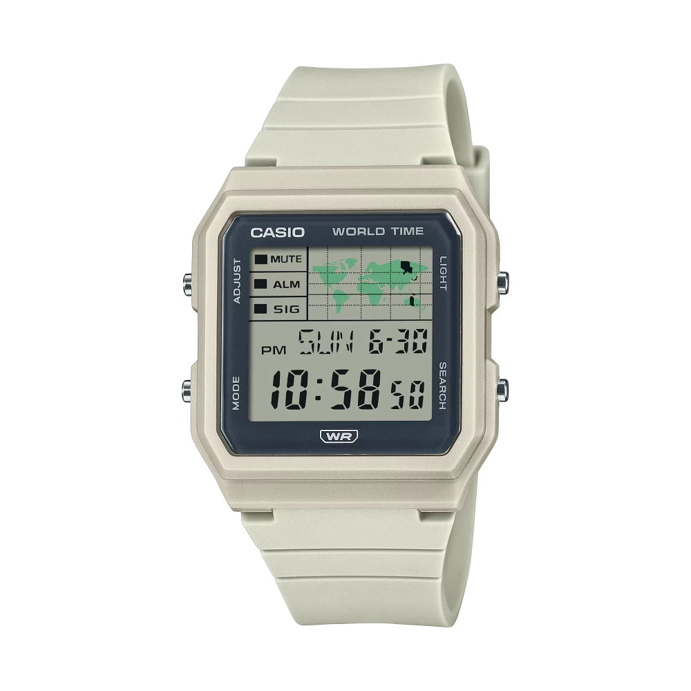 Reloj Casio Vintage LF-30W-8A World Time Blanco