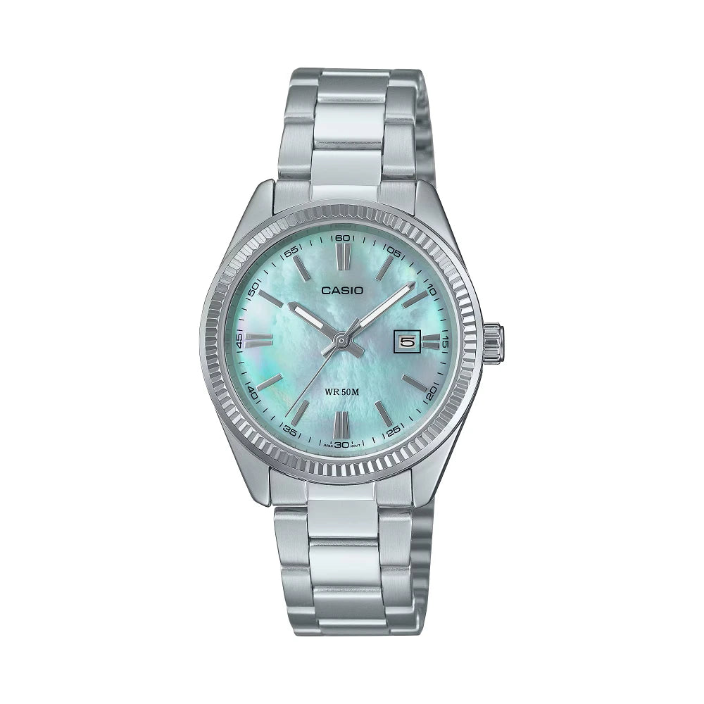 Reloj Casio Análogo LTP-1302DS-2AV Celeste Mini