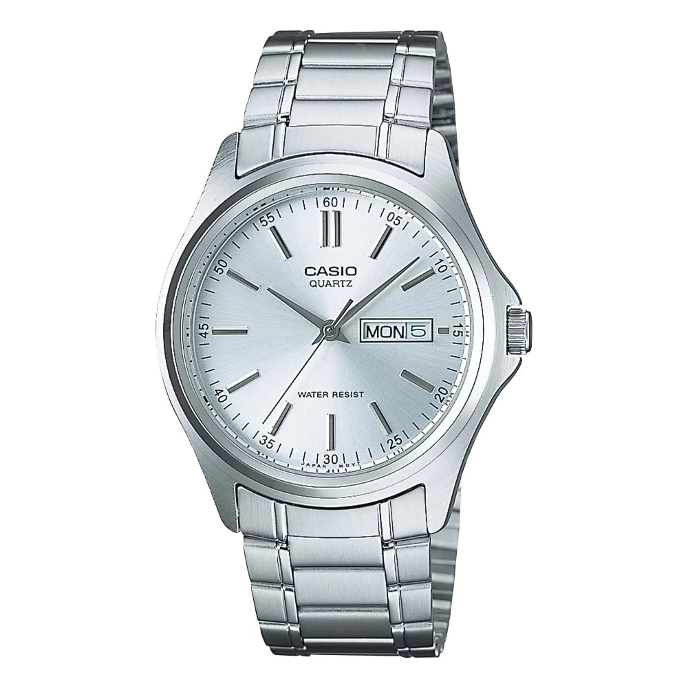Reloj Casio Análogo MTP-1239D-7A Day Date Plateado