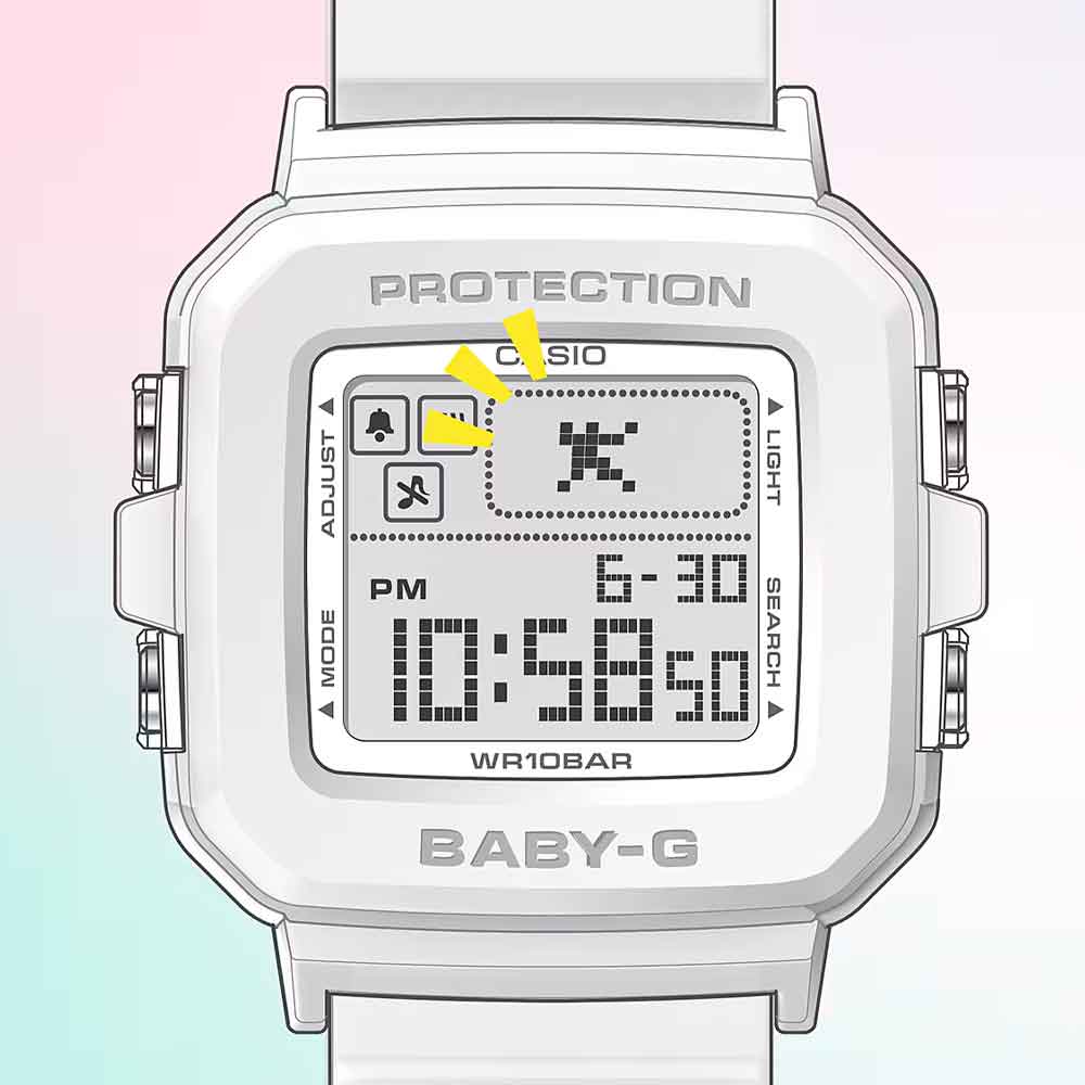 Reloj Casio Baby-G BGD-10L-7JR 10BAR Blanco JDM