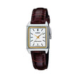 Reloj Casio Tank Análogo LTP-V007L-7E2 Cuero Dial Blanco