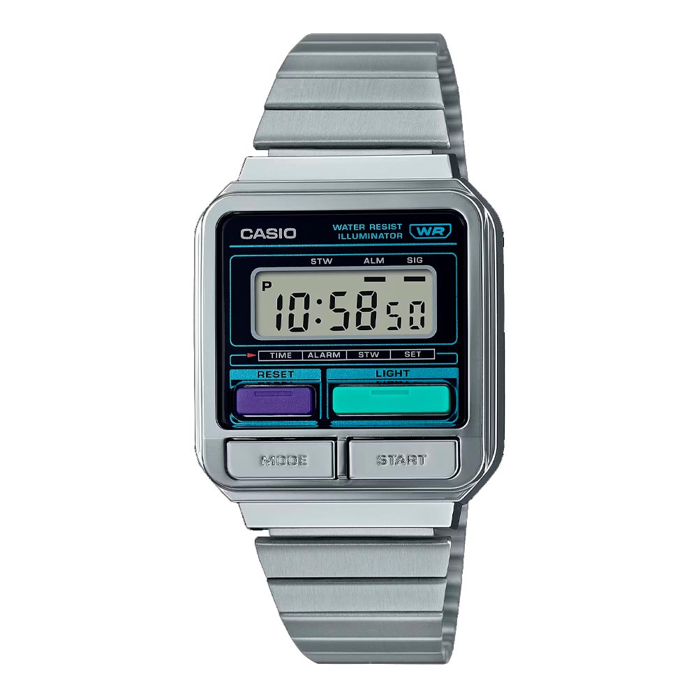Reloj Casio Vintage A120WE-1ADF Plateado Dando la Hora – Dando