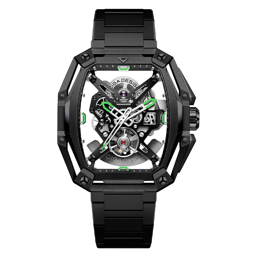 Reloj Ciga Design Z Series Hunter Automático Acero 43mm Negro