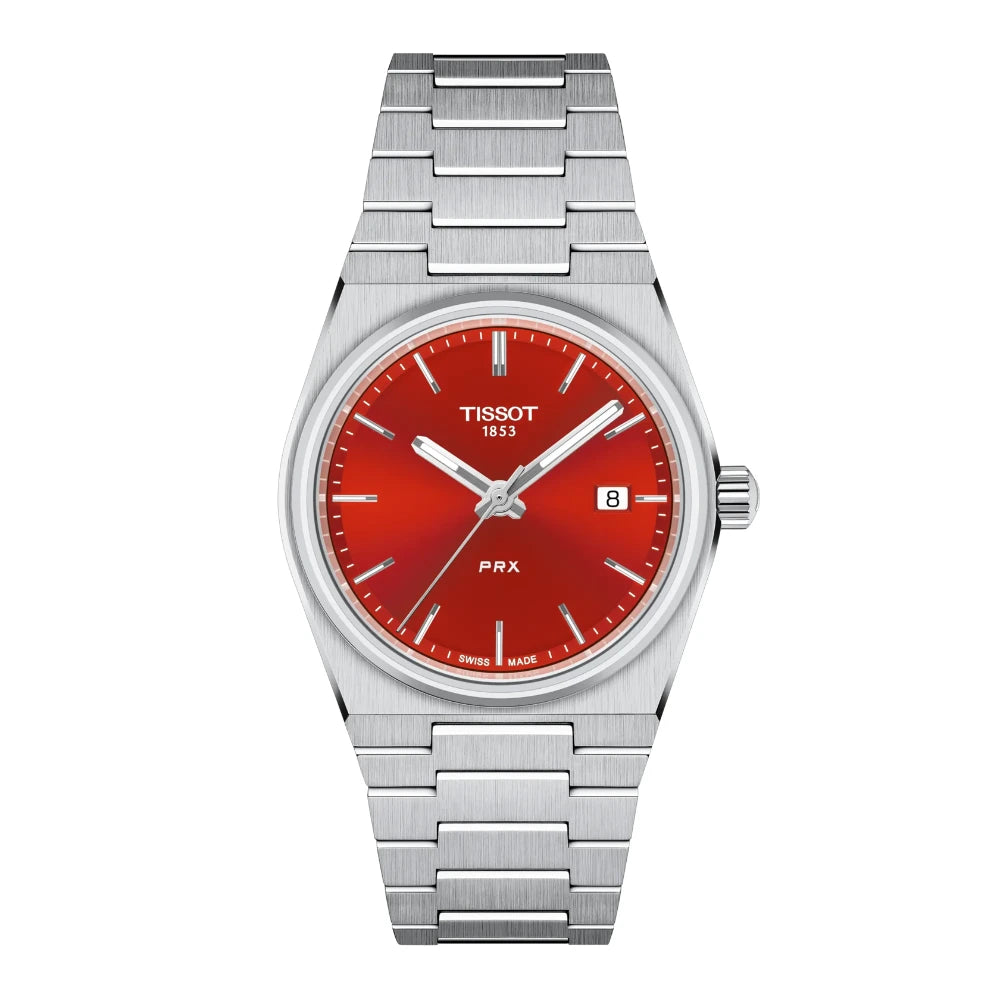 Reloj Tissot PRX T137.210.11.421.00 Quartz 35mm Rojo