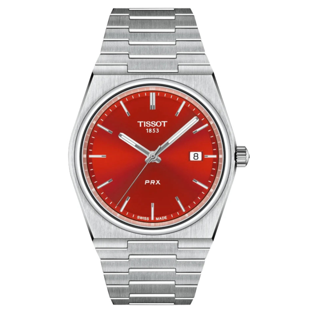 Reloj Tissot PRX T137.410.11.421.00 Quartz 40mm Rojo