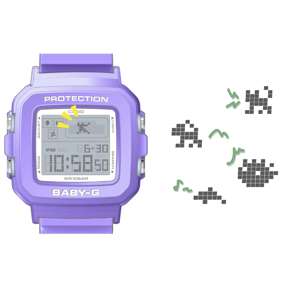 Reloj Casio Baby-G + Plus BGD-10K-6JR 10BAR con Llavero JDM