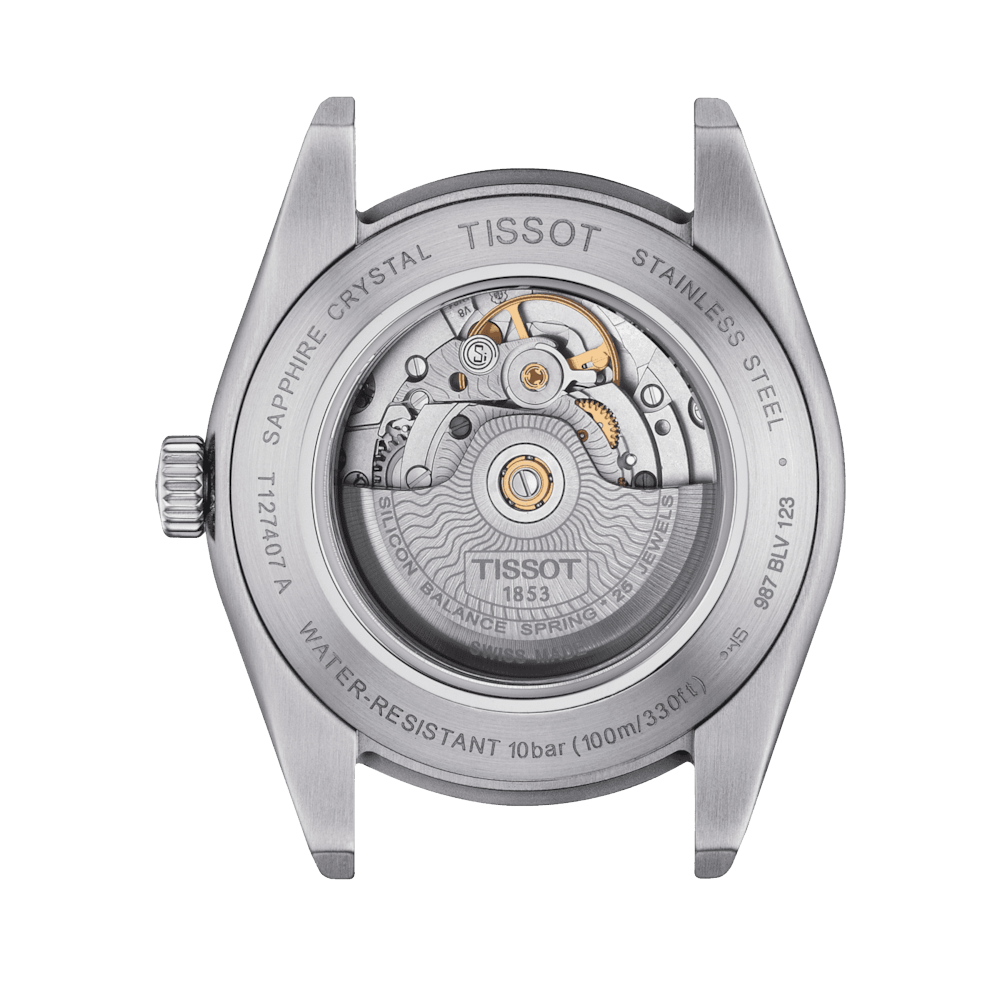 Reloj Tissot Gentleman T127.407.16.051.01 Powermatic 80 Silicium 40mm Negro