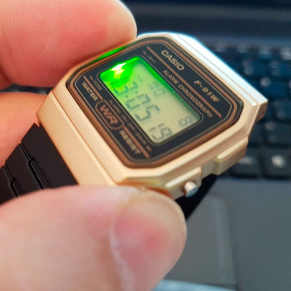 Reloj Casio Vintage F-91WM-9ADF Dorado/Negro - Dando la Hora