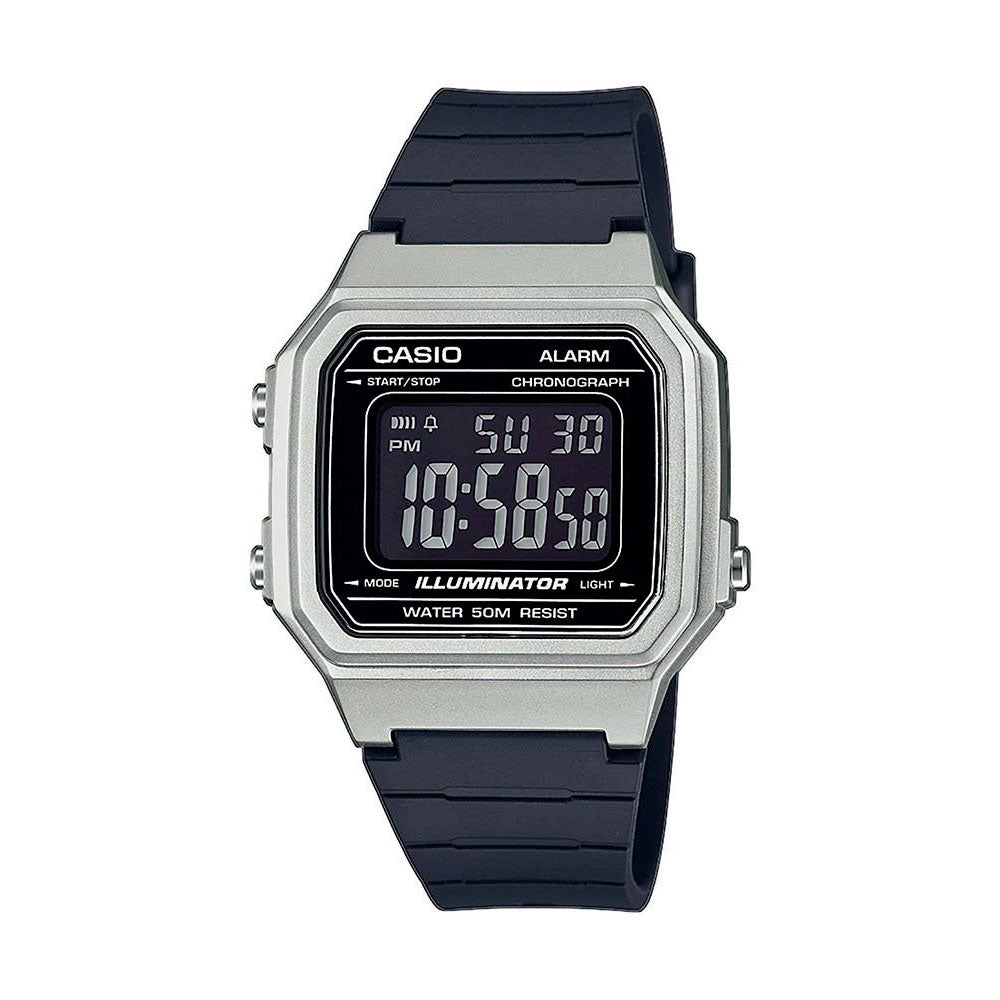 Reloj Casio Vintage W-217HM-7BV Plateado/Negro