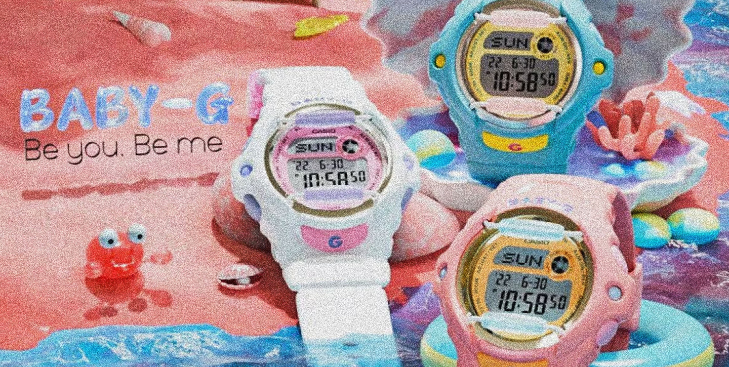Reloj Baby-G de Casio, colorido y juvenil, ideal para chicas activas y amantes de la moda. Resistente y funcional.