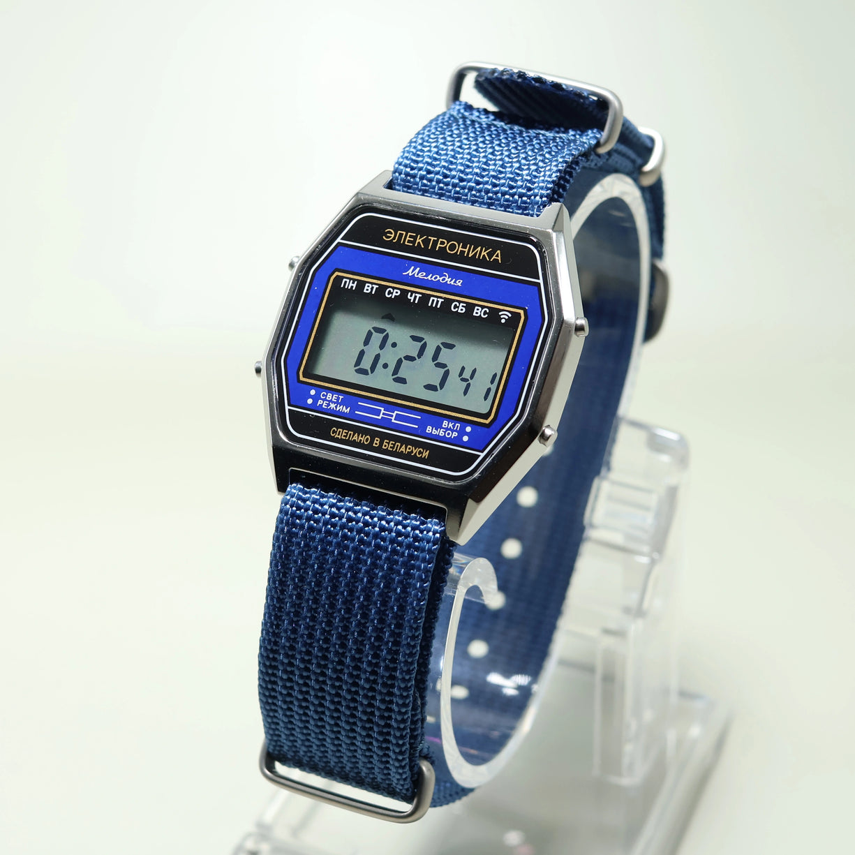 Reloj Elektronika 77A /0200504 Acero correa Nato Made in Belarus