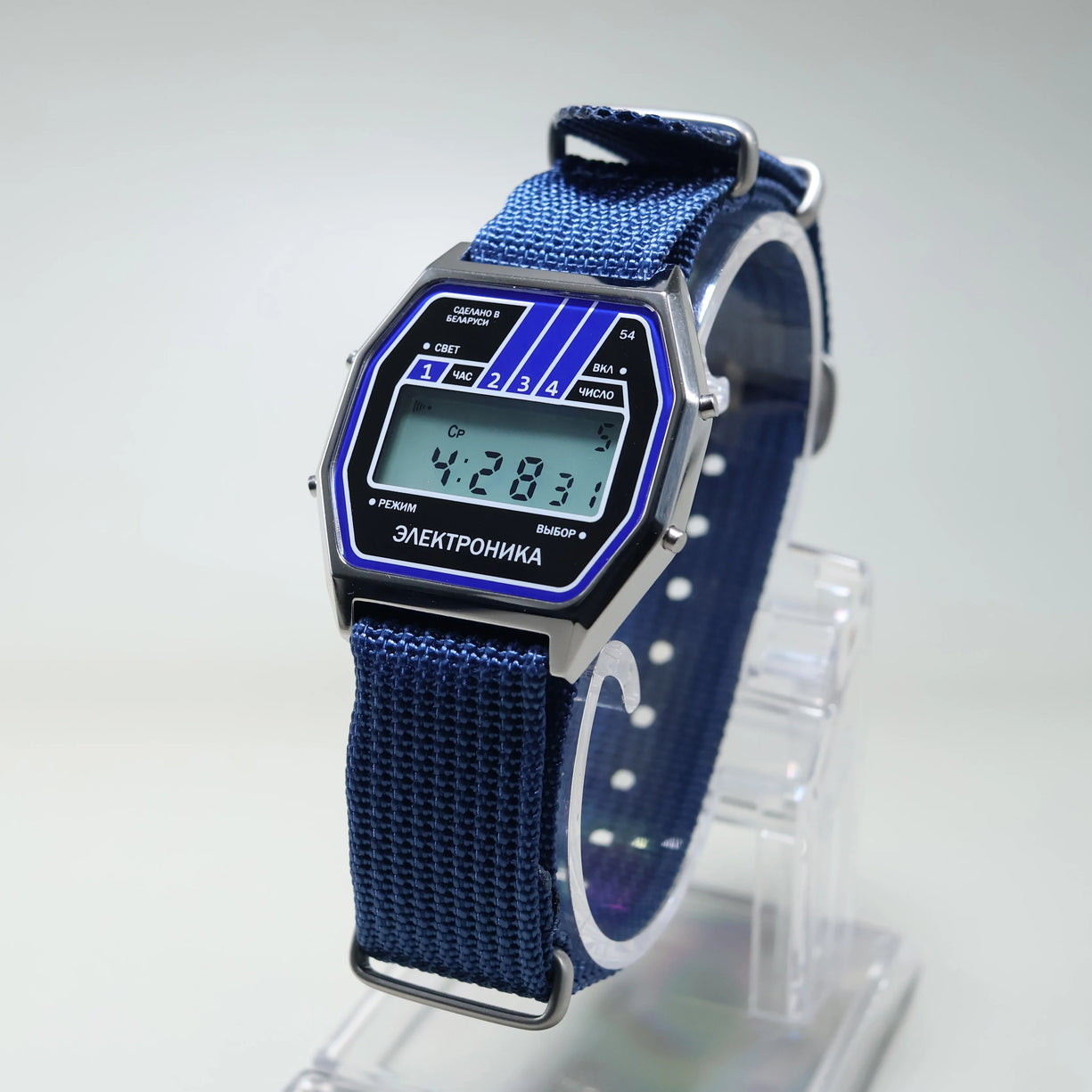 Reloj Elektronika ЧН-54/0200100 Acero correa Nato Made in Belarus