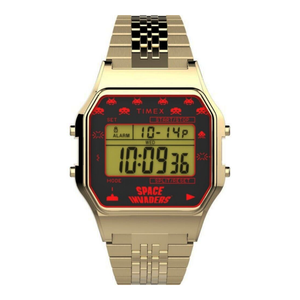 Reloj Timex Vintage T80 x Space Invaders TW2V30100 Dorado