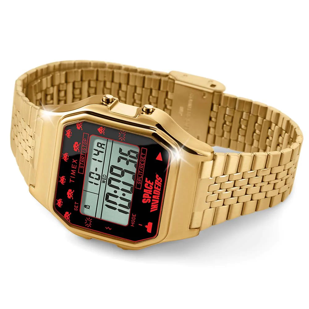 Reloj Timex Vintage T80 x Space Invaders TW2V30100 Dorado