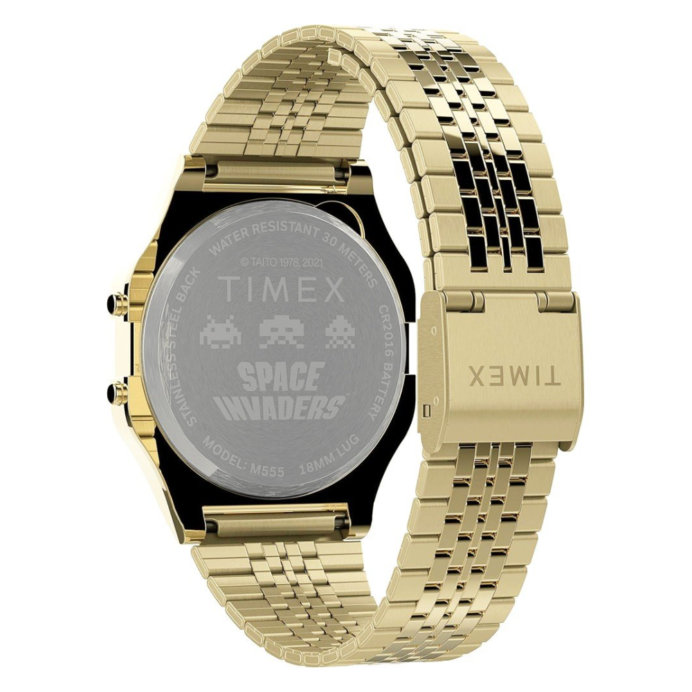 Reloj Timex Vintage T80 x Space Invaders TW2V30100 Dorado