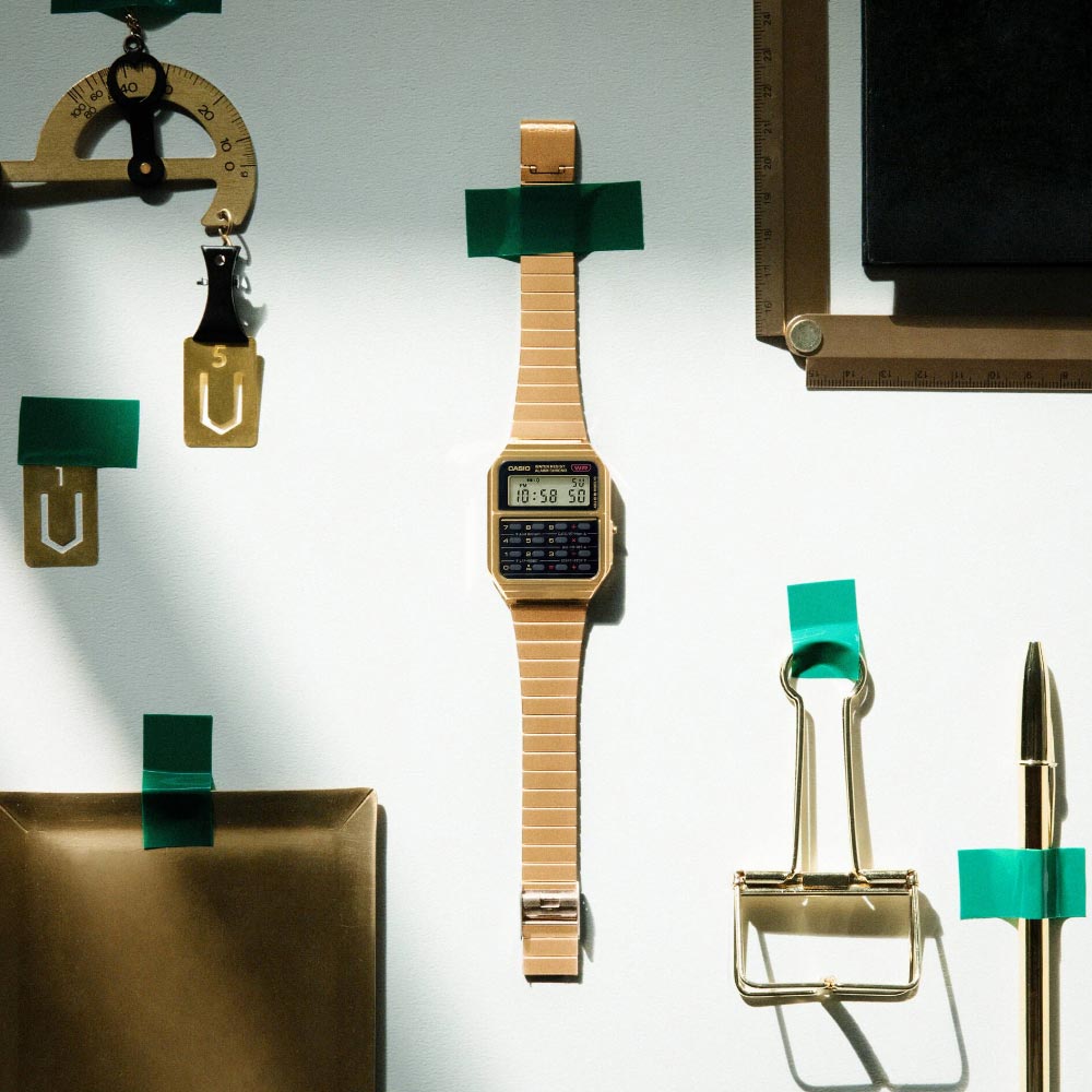 Reloj Calculadora Casio Vintage CA-500WEG-1A Dorado
