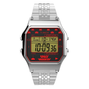 Reloj Timex Vintage T80 x Space Invaders TW2V30000 Plateado