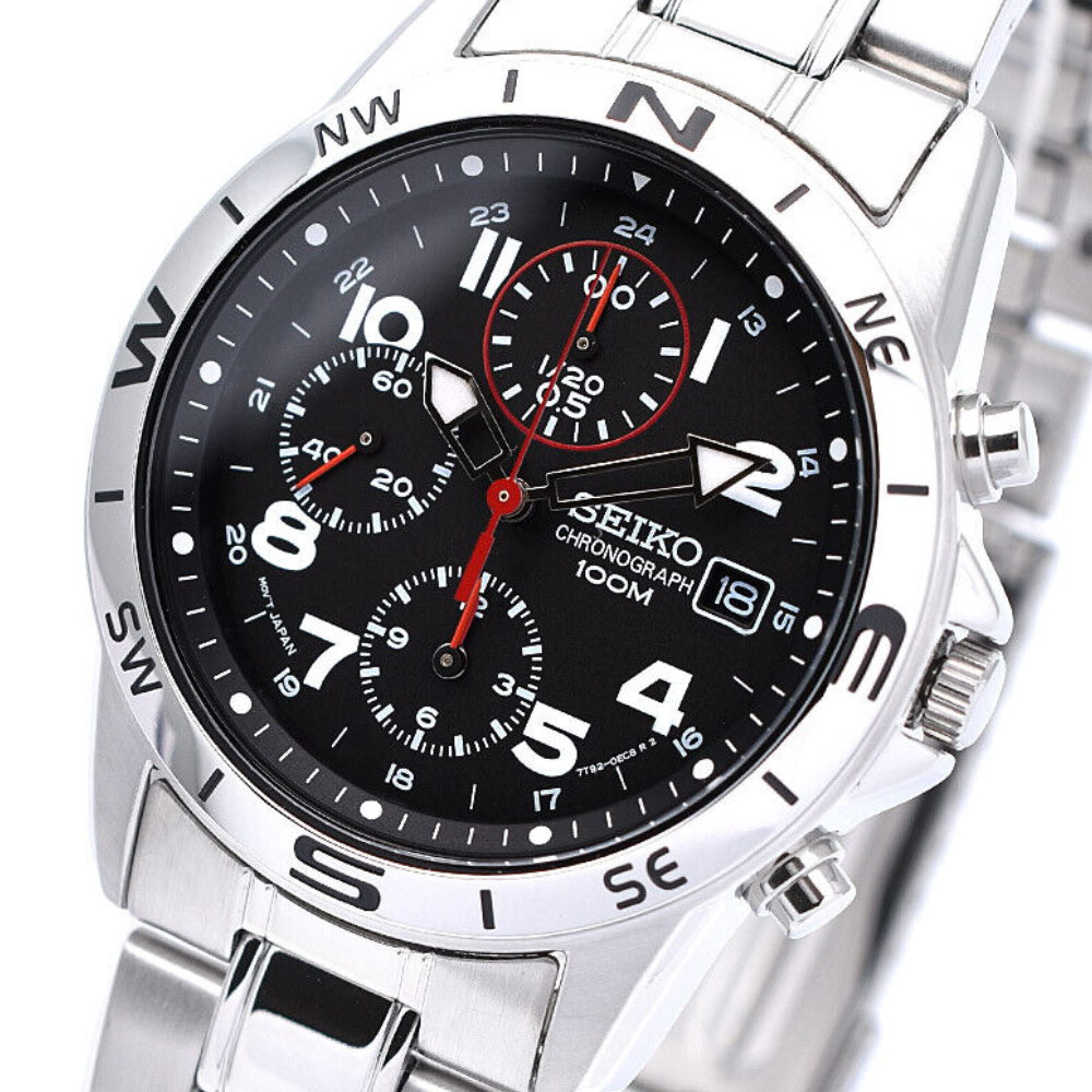 Reloj Seiko Chronograph SND375P1 Quartz Acero JDM 38mm