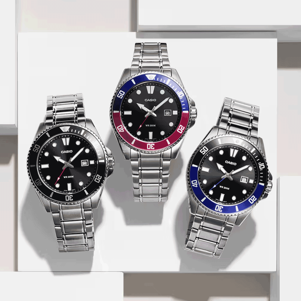 Reloj Casio Submariner Marlin Duro MDV-107D-1A3V Pepsi Buceo