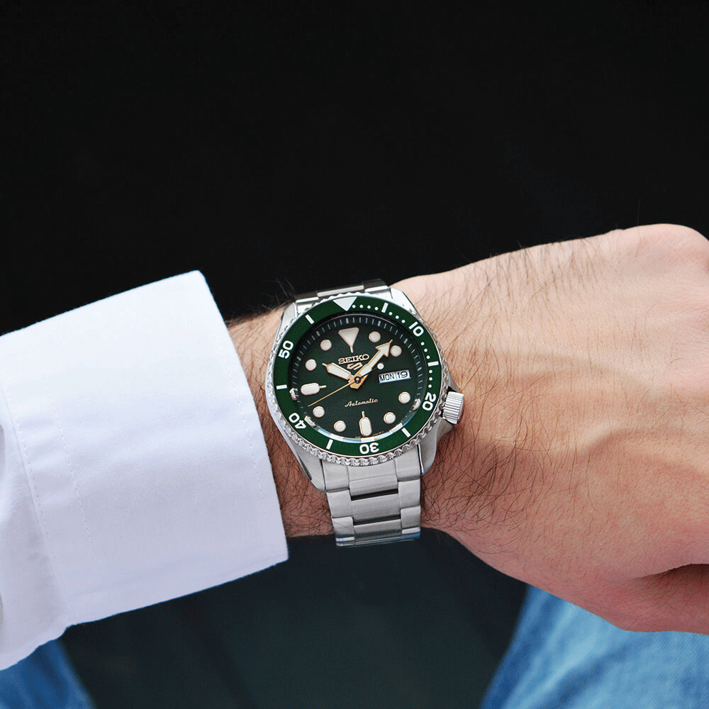 Reloj Seiko 5 Análogo Automático SRPD63K1 Verde Metálico 42,5mm
