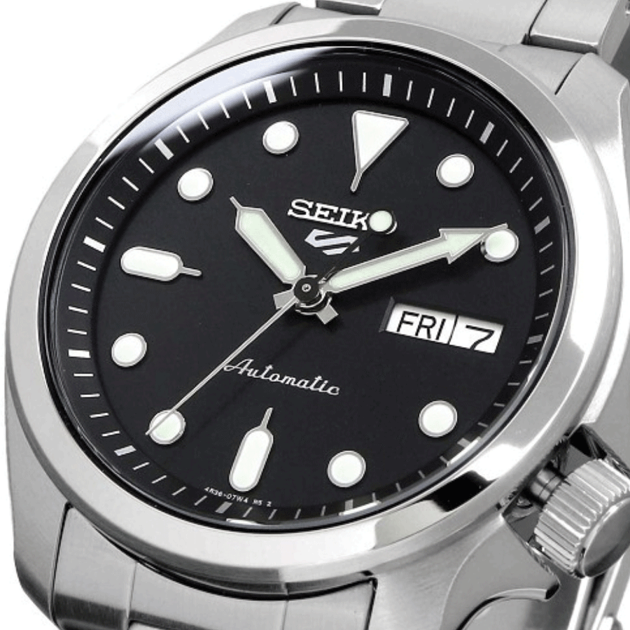 Reloj Seiko 5 Sports Automático con Esfera Negra SRPE55K1 Reloj Seiko 5 Sports Automático con Esfera Negra SRPE55K1
