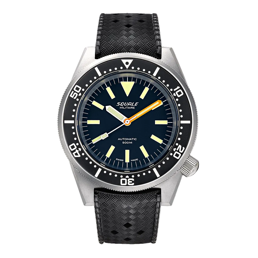 Reloj de buceo Squale 1521MILBL.HT Negro Correa Silicona 42 mm