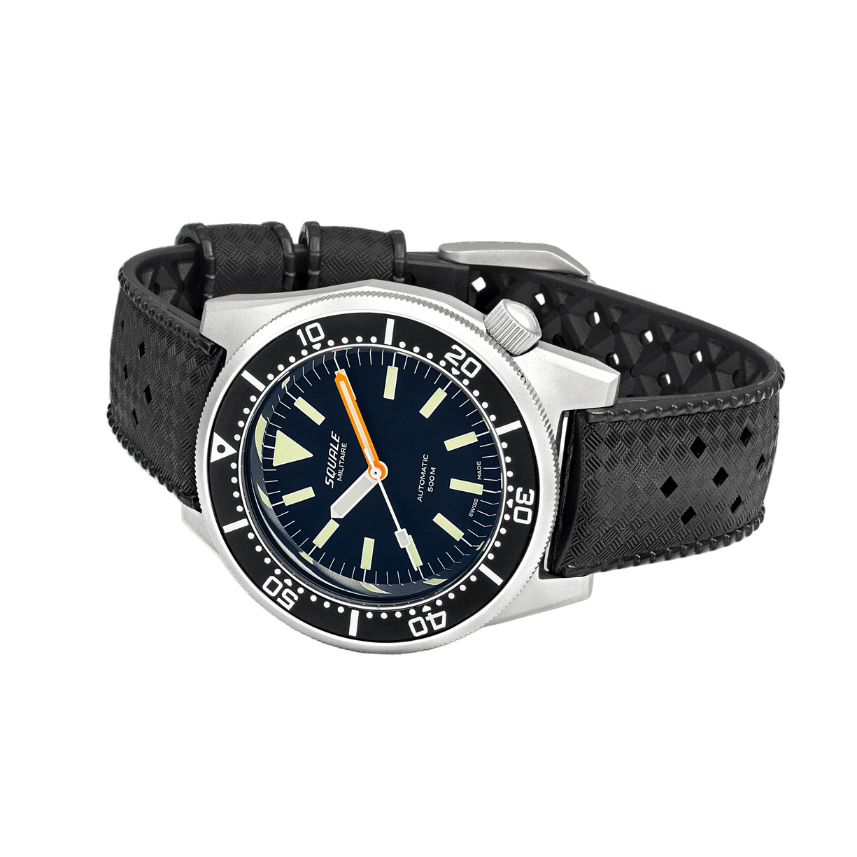 Reloj de buceo Squale 1521MILBL.HT Negro Correa Silicona 42 mm