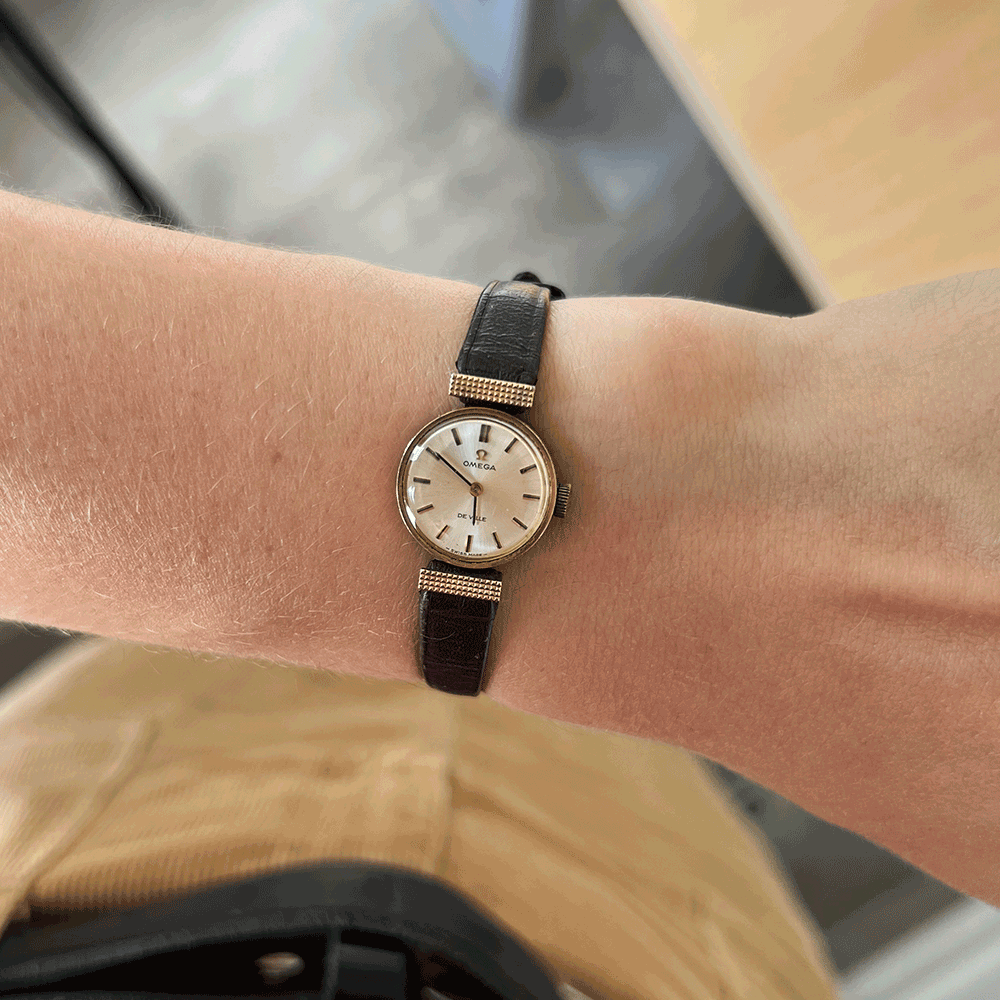 Reloj Omega De ville 18 mm A Cuerda Correa de cuero VIAJE JAPÓN