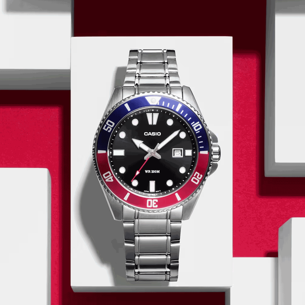 Reloj Casio Submariner Marlin Duro MDV-107D-1A3V Pepsi Buceo
