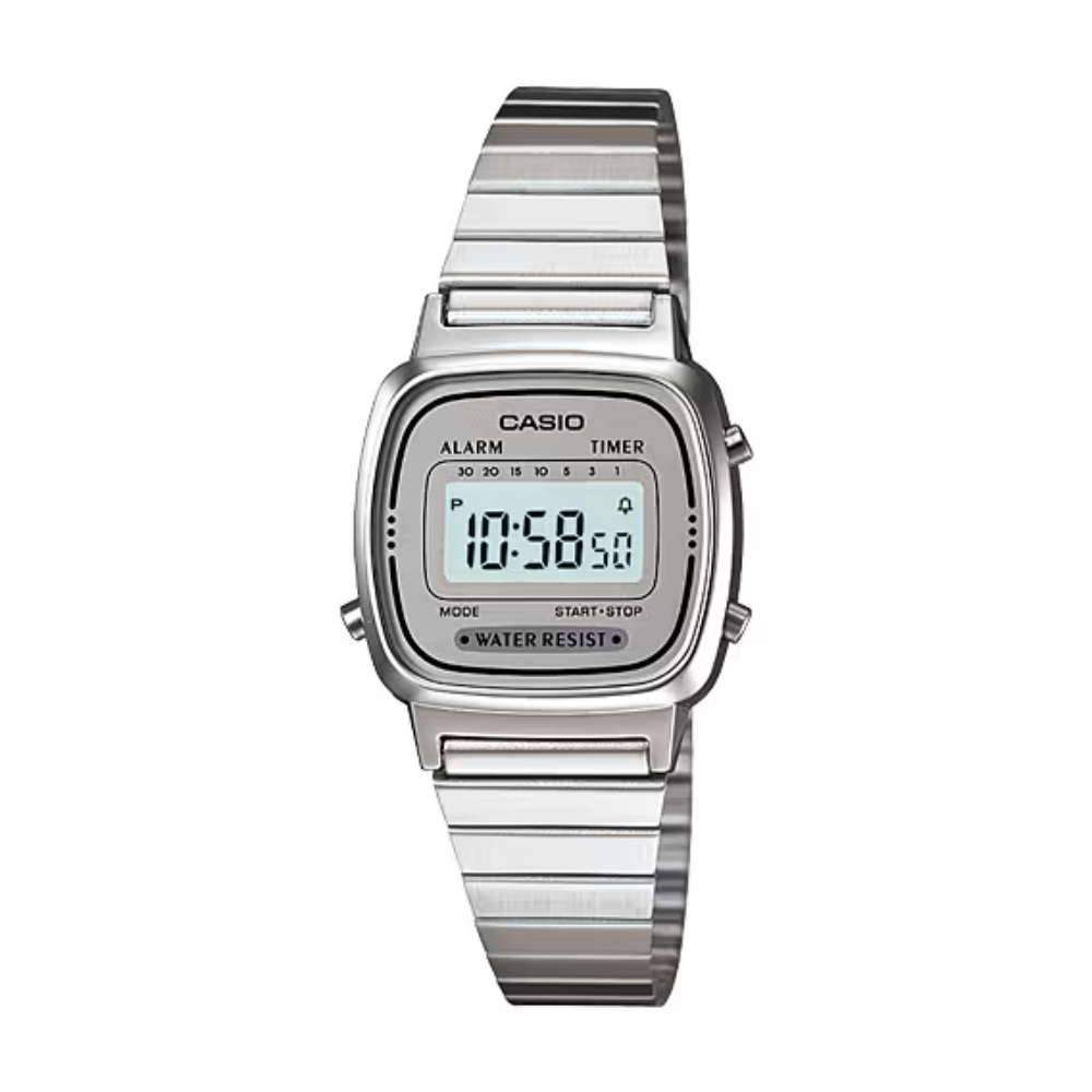 Reloj Casio Vintage LA-670WEA-7E Plateado/Gris