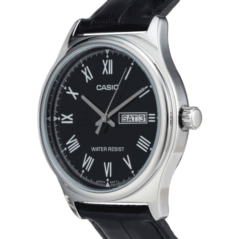 Casio Orologio MTP-V006L-1B 38mm - Movimento Giapponese, Unisex Adulto, Analogico Con Calendario