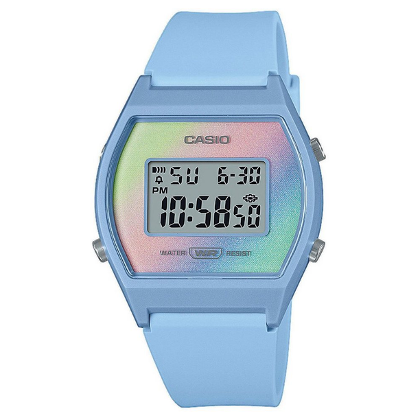 Reloj Casio Vintage LW-205H-2A Celeste Tornasol Digital