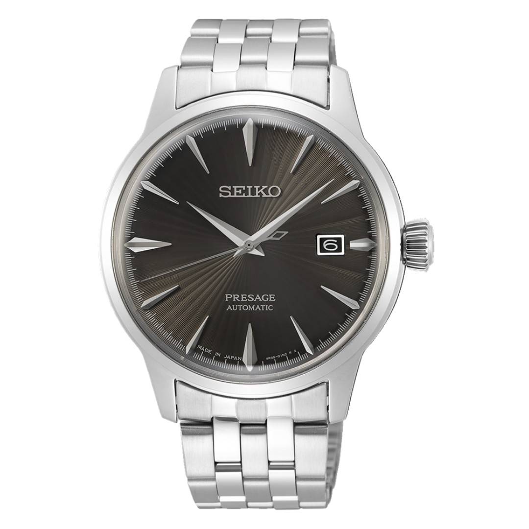 Reloj Seiko Presage Cocktail Time Automático SRPE17J1 Made in Japan Gris