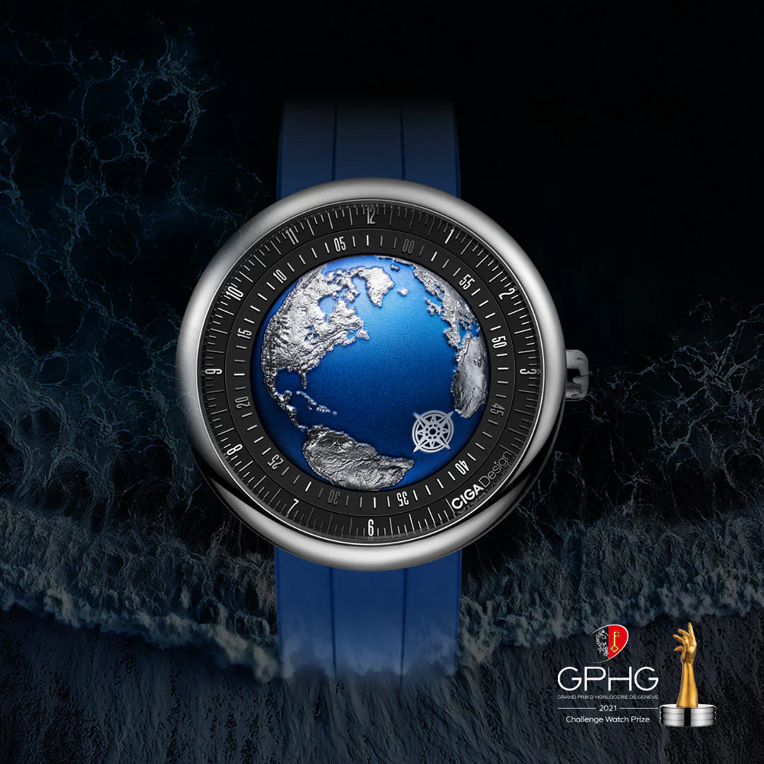 Reloj Ciga Design U039-SU01-W6U Planet II Atlántico Automático Acero 46mm