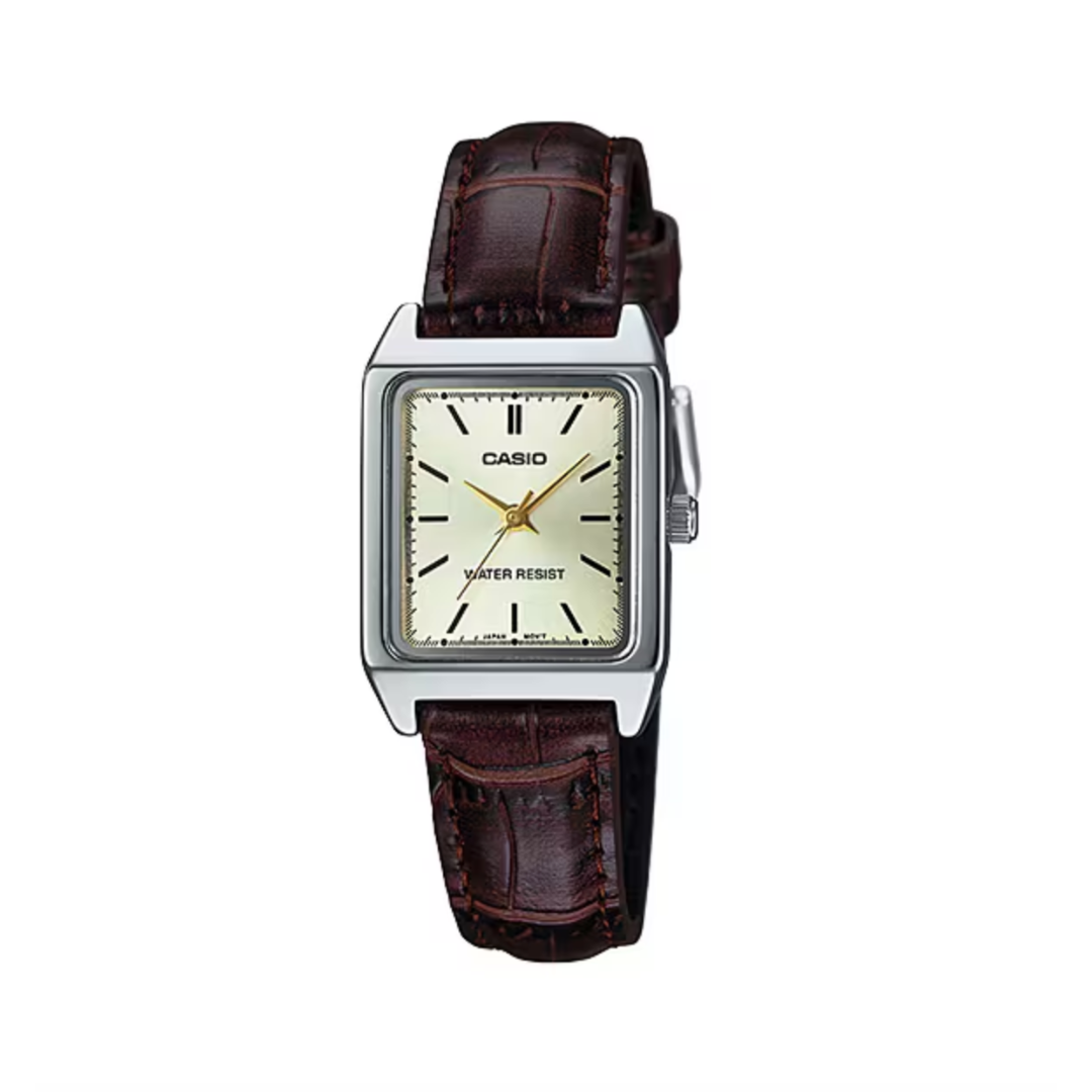Reloj Casio Tank Análogo LTP-V007L-9E Cuero