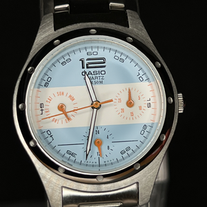 Reloj Casio Argentino LTF-300D-2A Plateado Dial Albiceleste NOS