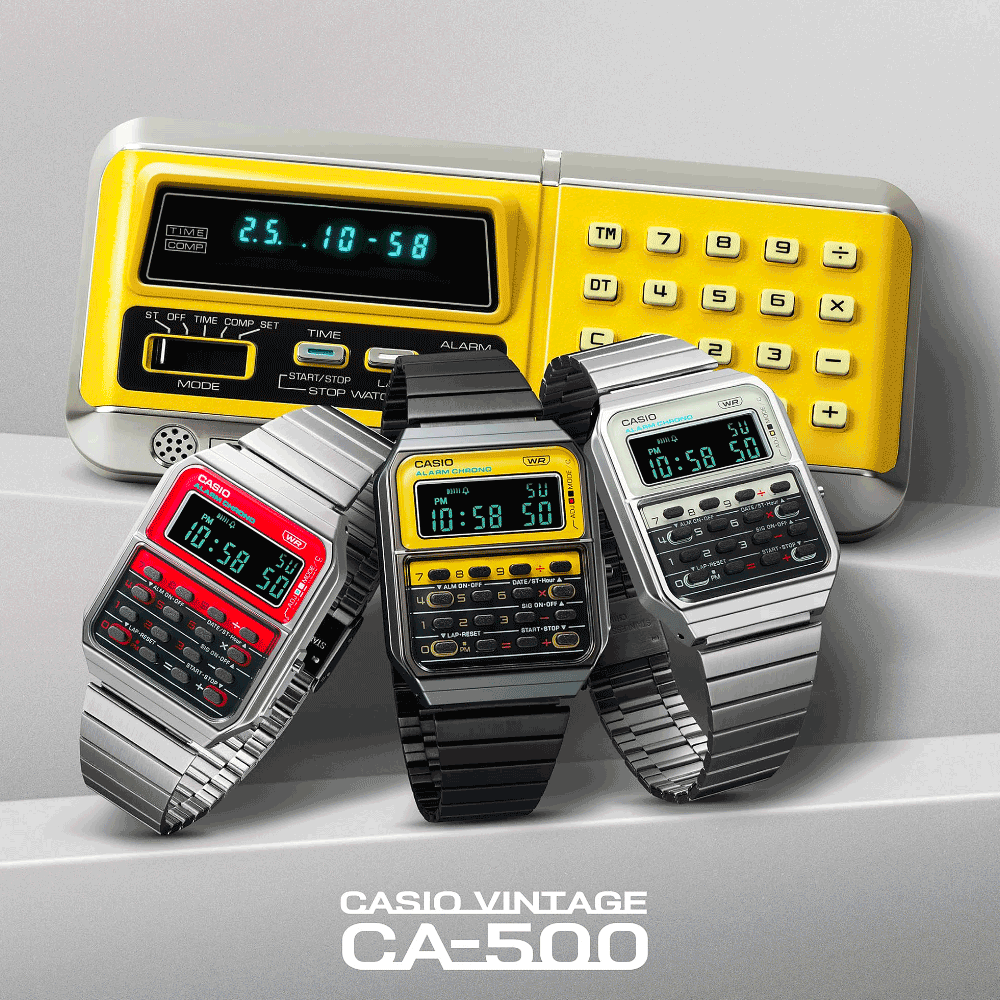 Reloj Calculadora Casio Vintage CA-500WE-4B Heritage